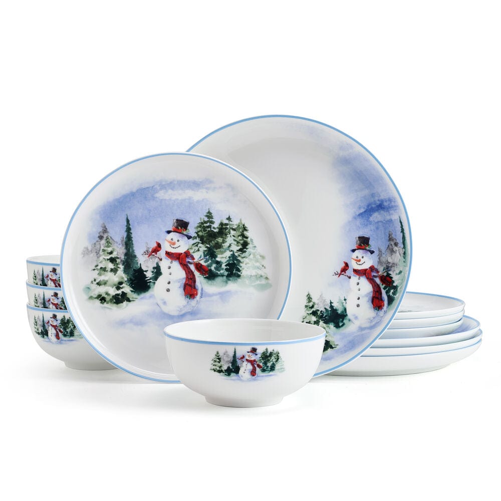 Snowman Dinnerware Collection + Place Setting