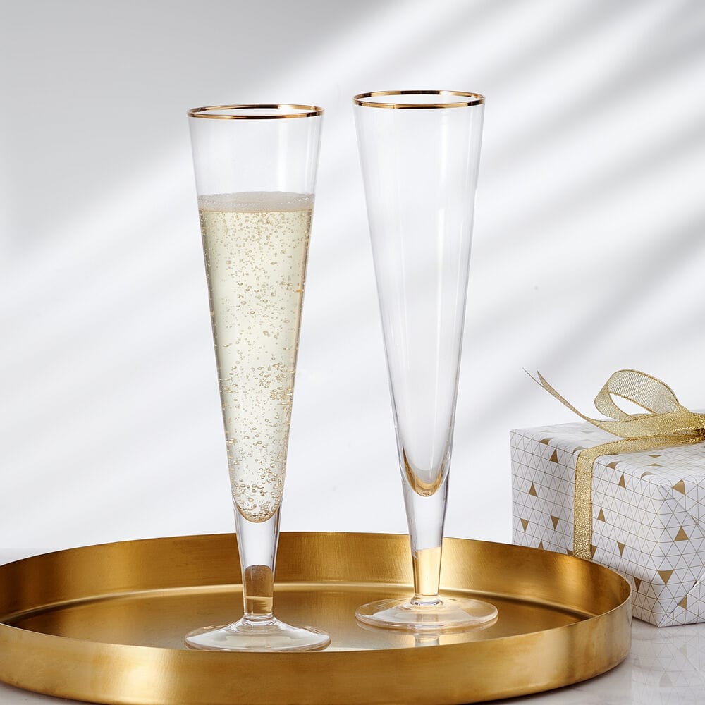 Set of 5 Mikasa Gold Holiday Champagne Flutes – Hertel Home Consignment