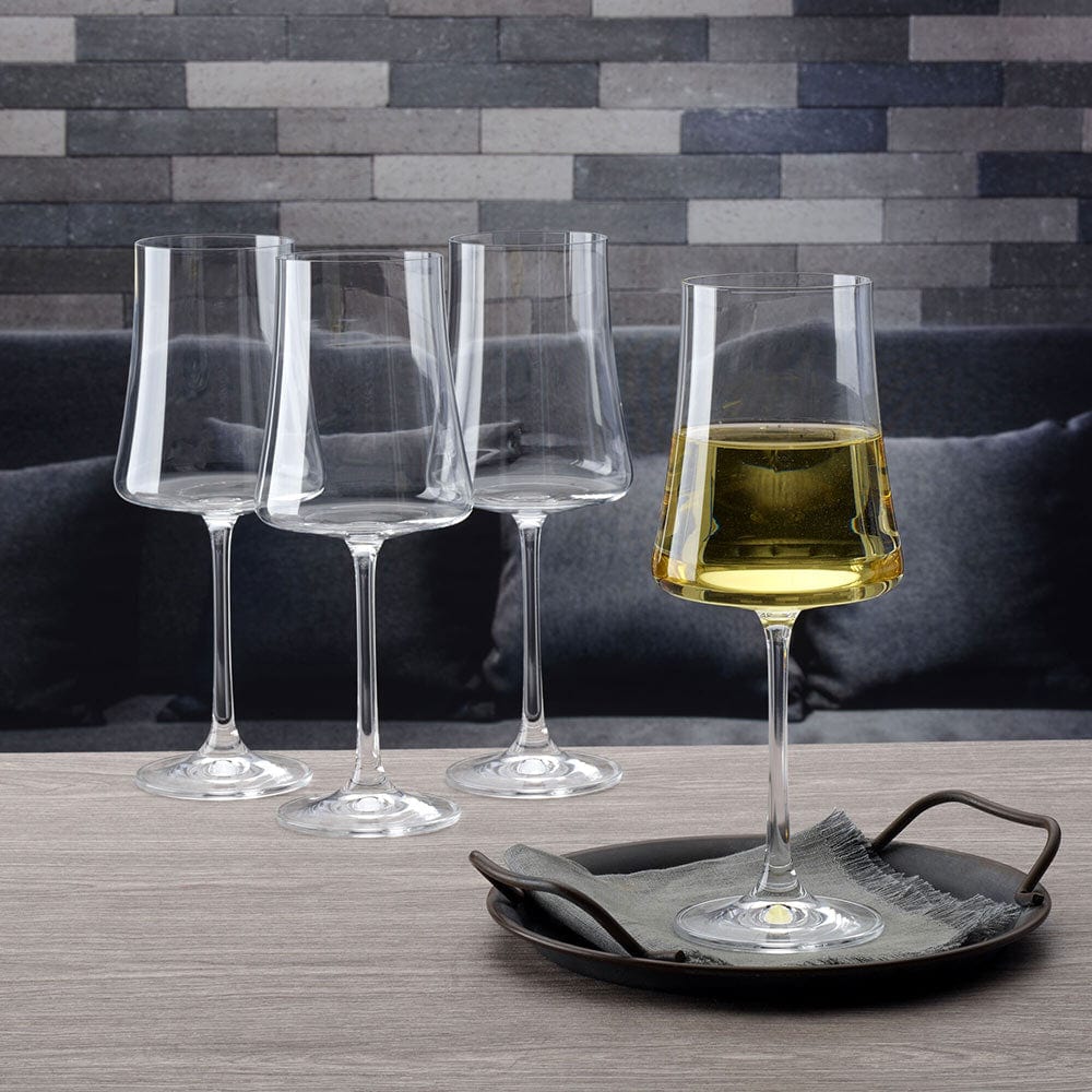 Exquisite White Wine Glasses set Of 4 14 Ounce Premium Clear Glass