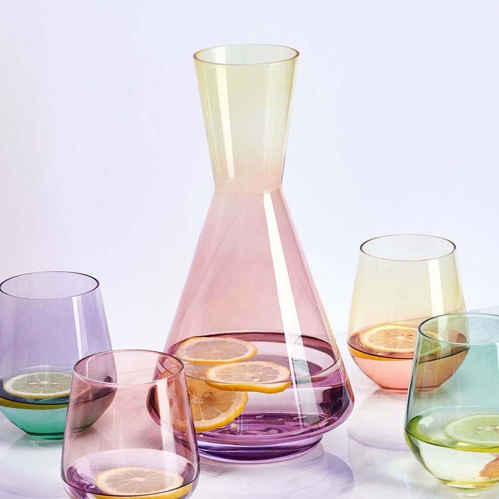 Shop Mikasa Chroma Stemless Four-Piece Wine Glass Set