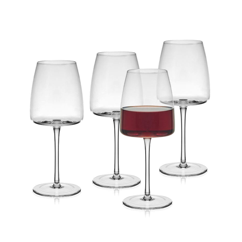Mikasa, Dining, Mikasa Cut Glass Red Colored Martini Glasses Set 4 Swirl  Dots Lines