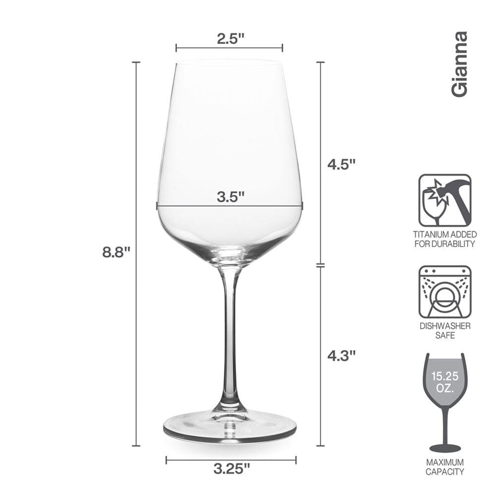 Mikasa Gianna All-Purpose Stemless Wine Glass Set of 6