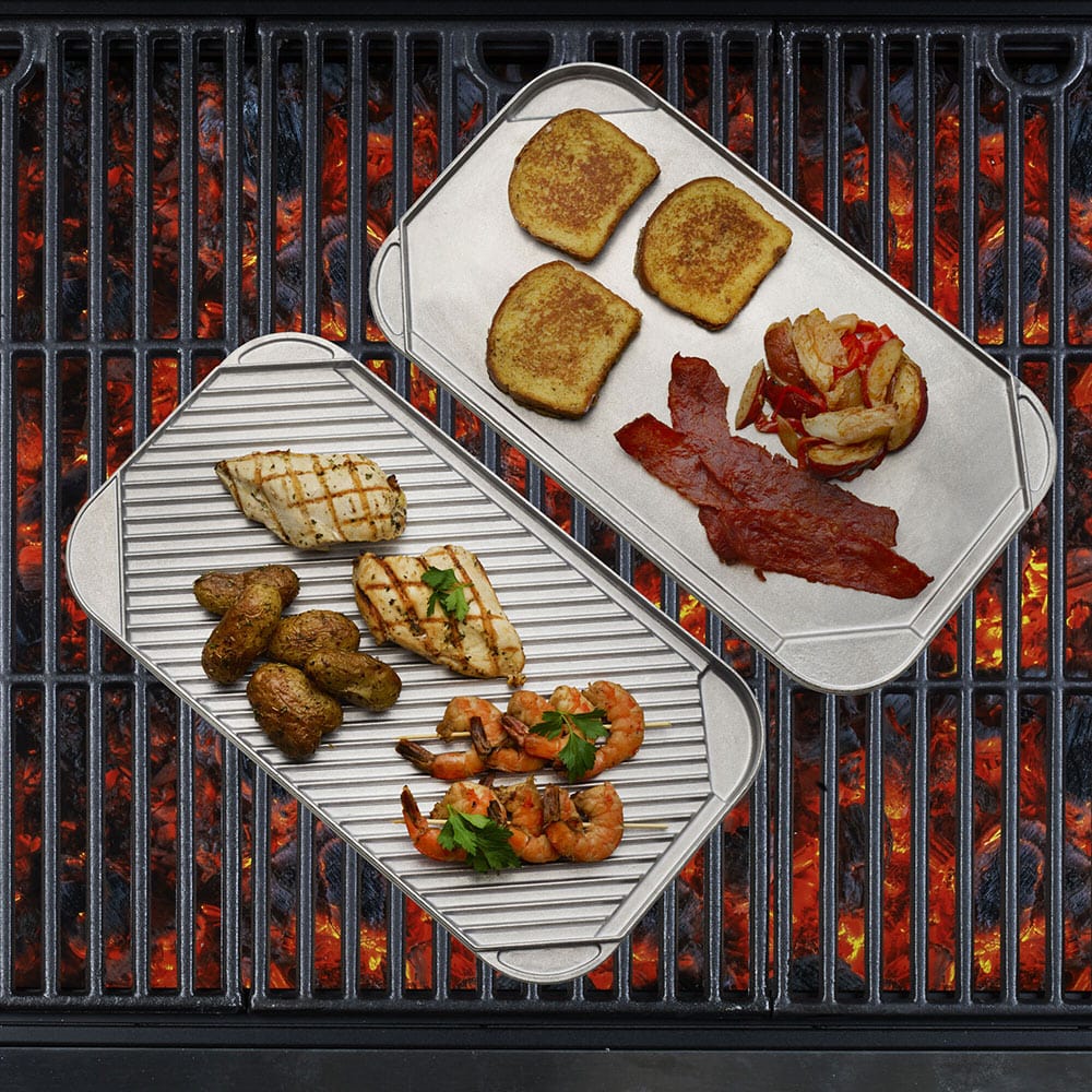 Dual-Sided Copper Griddle and Grill Pan