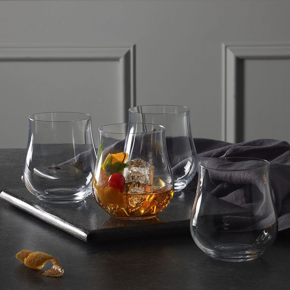 Grace Set of 4 Double Old Fashioned Whiskey Glasses – Mikasa