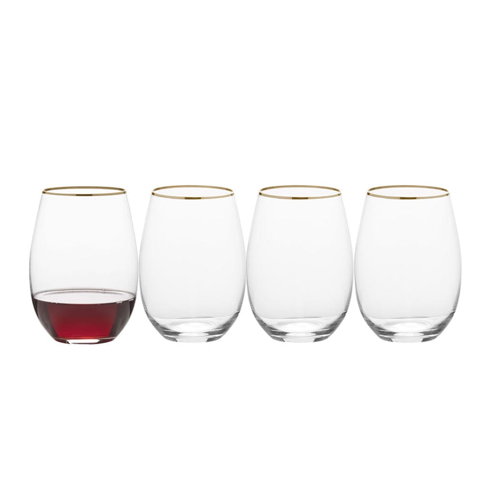 Mikasa, Dining, Set Of 4 Julie By Mikasa Crystal 98oz Stemless Wine  Glasses
