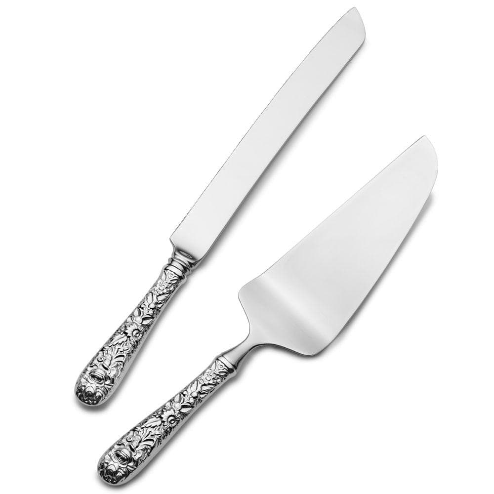 Rustic Wedding Cake Knife And Server Set Stainless Steel Cake