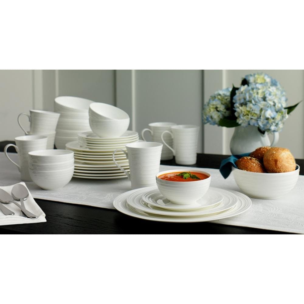 Top Quality Bone China Crockery in Dinnerware Set of 56 Luxury Dinner  Service Combination Tableware for