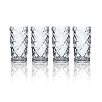 Gorgeous Focus Highball Glasses. set cheapest of (4) by SASAKI Height: 6 1/2 in Width: