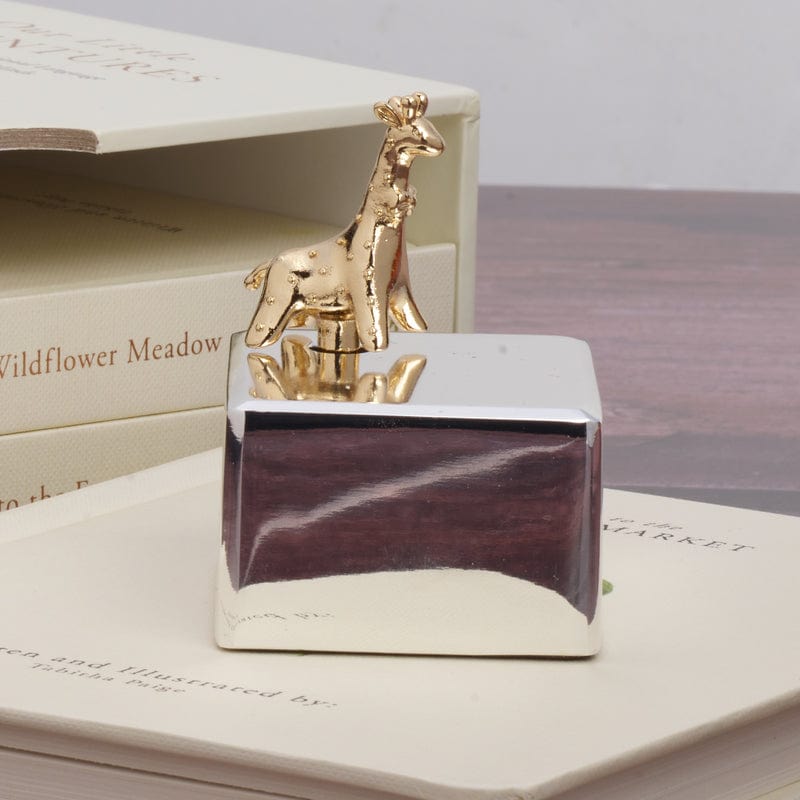 Baby Giraffe Nickelplate Music Box – Mikasa