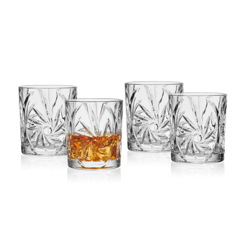 Kelsey Set of 4 Double Old Fashioned Whiskey Glasses – Mikasa