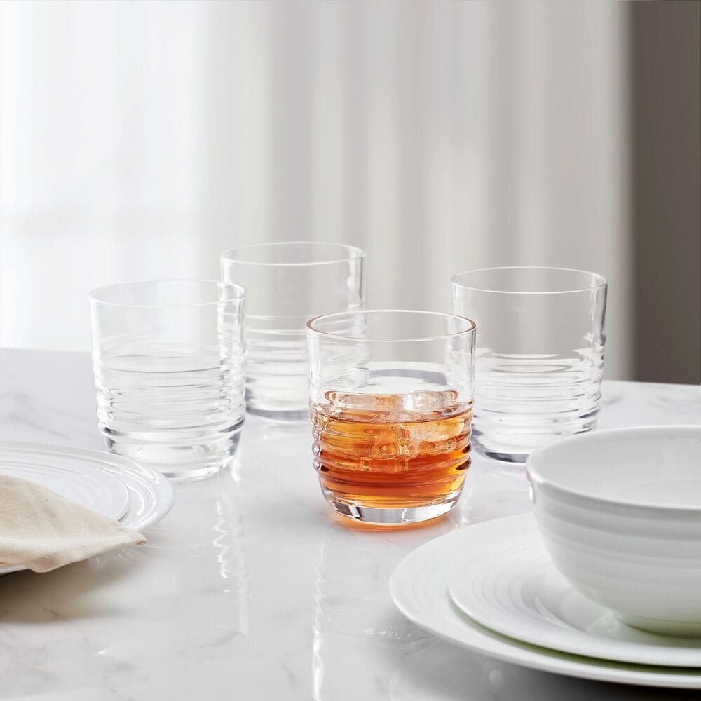 Ciara Set of 4 Double Old Fashioned Whiskey Glasses – Mikasa