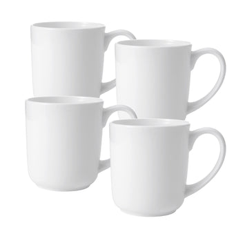 Trellis White Set of 4 Mugs