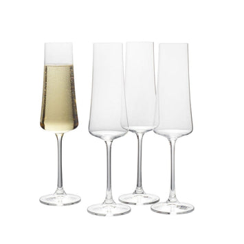 Mikasa Arctic Lights Fluted Crystal Champagne Flute,  6.25-Ounce: Champagne Glasses