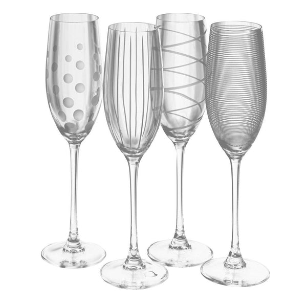 Mikasa Cheers Stemless Champagne Flutes Set of seven 7.5 oz