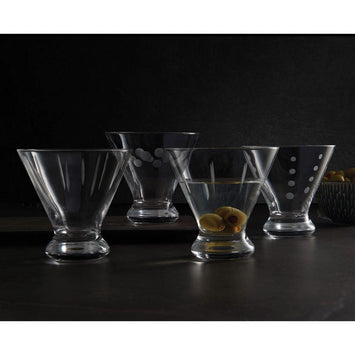 Fingerhut - Mikasa 12-1/2-Oz. Crystal Stemless Margarita Glasses Set of 4