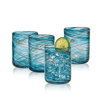 Cora Set of 4 Double Old Fashioned Whiskey Glasses – Mikasa