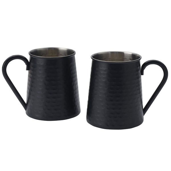 Drew and Jonathan Stainless Hammered Set of 2 Beer Mugs – Mikasa