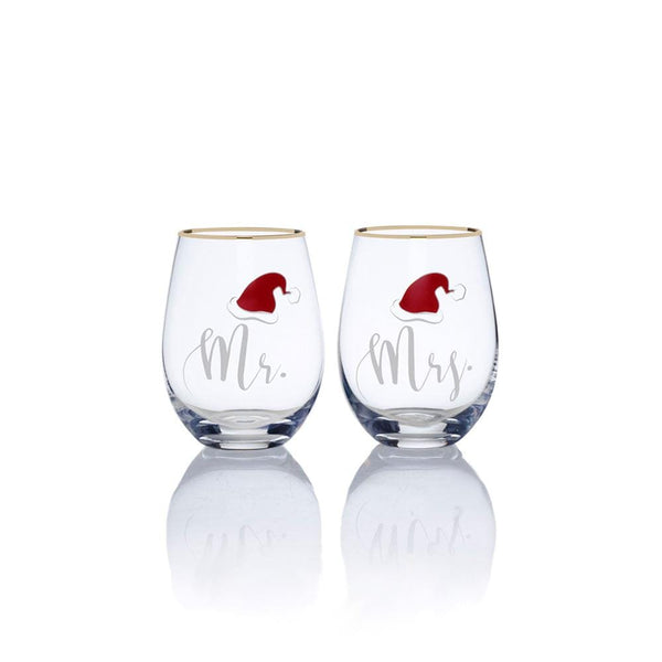 Mr. & Mrs. - Insulated Stainless Steel Stemless Wine Glass Set — Griffco  Supply