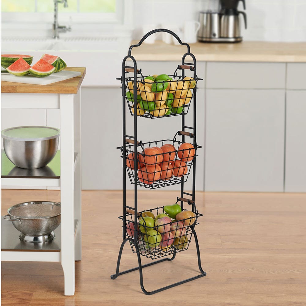 Pacific 3 Tier Adjustable Standing Storage Rack – Mikasa