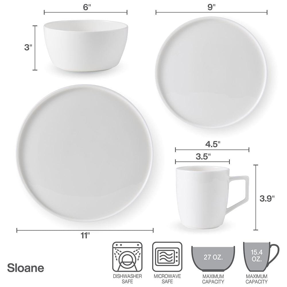 Sloane 16 Piece Dinnerware Set, Service for 4 – Mikasa