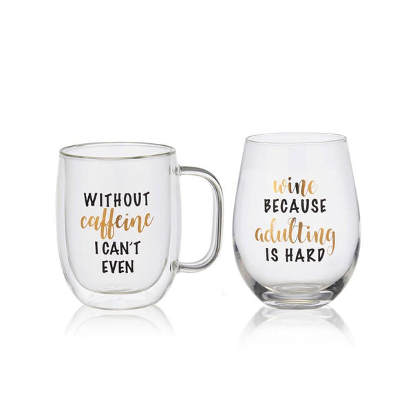 https://www.mikasa.com/cdn/shop/products/stemless-set-of-2-caffeine-wine-glass-and-glass-mug_5281857_1_grande.jpg?v=1623960744