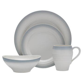Mikasa Swirl Porcelain Dinnerware Set, 24 Piece