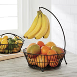 Gourmet Basics by Mikasa Spindle 2-Tier Fruit Basket with Banana